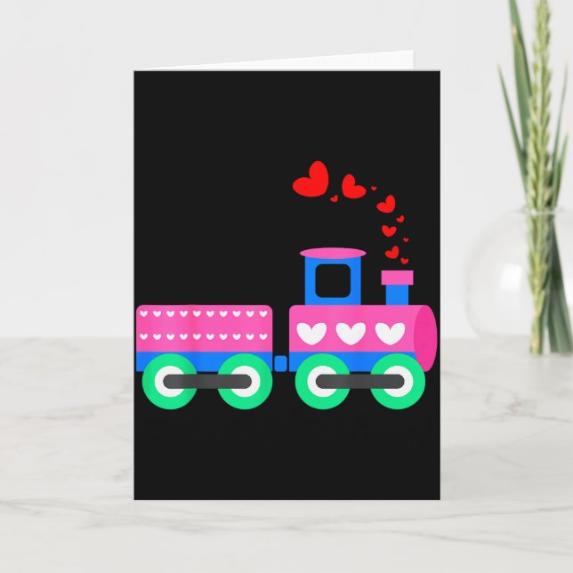 Carte Train Amour à Profusion Jour de la Saint-Valentin  (Devant)
