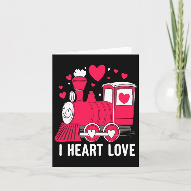 Carte Train Amour à Profusion Saint Valentin Garçon Enfa (Devant)