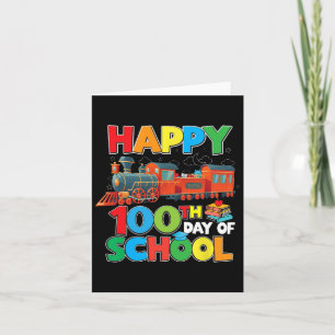 Carte Train Chemin De Fer Joyeux 100e Jour D'École Garço