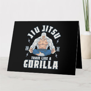 Carte Train comme Gorilla BJJ Jiu Jitsu brésilien Jiu Ji