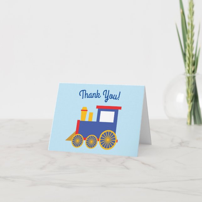 Carte Train Cute Choo-Choo 1er Anniversaire Thème (Devant)