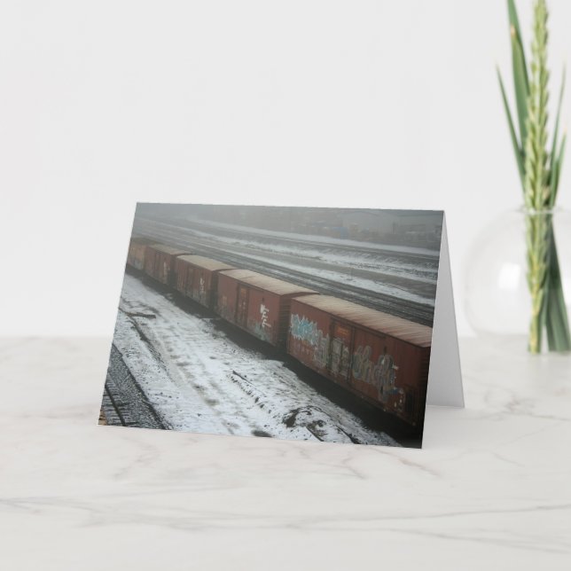 Carte Train dans la neige (Devant)