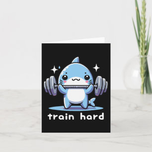 Carte Train Hard Funny Shark Lifting Weights Dumbbells G