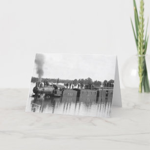 Carte Train inondé, 1904