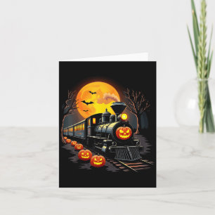 Carte Train vintage Costume Halloween Citrouille Hommes