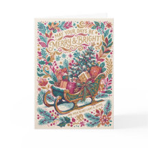 Traîneau d'art populaire coloré Noël