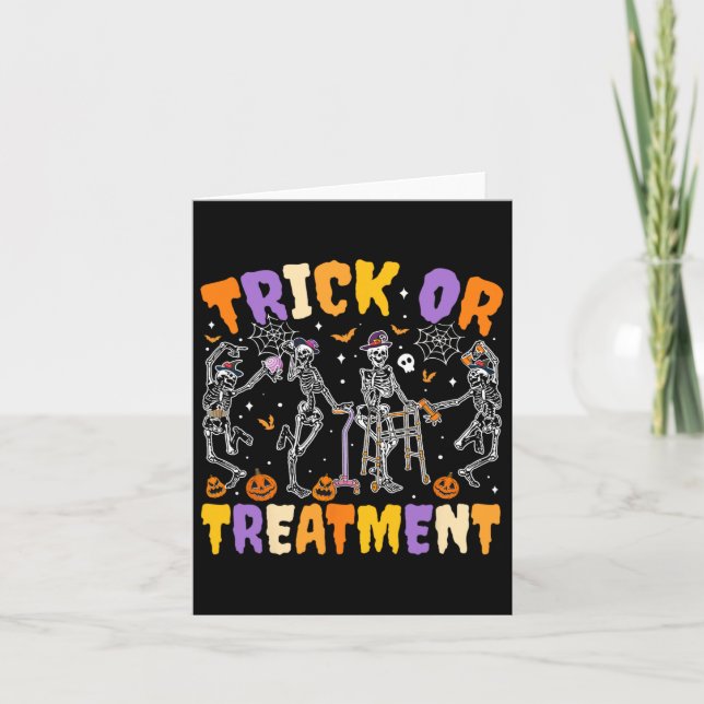 Carte Traitement ou astuce d'Halloween Pt Physiothérapie (Devant)