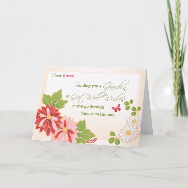 Carte Traitements du cancer Nom personnalisé Obtenez de  (Devant)