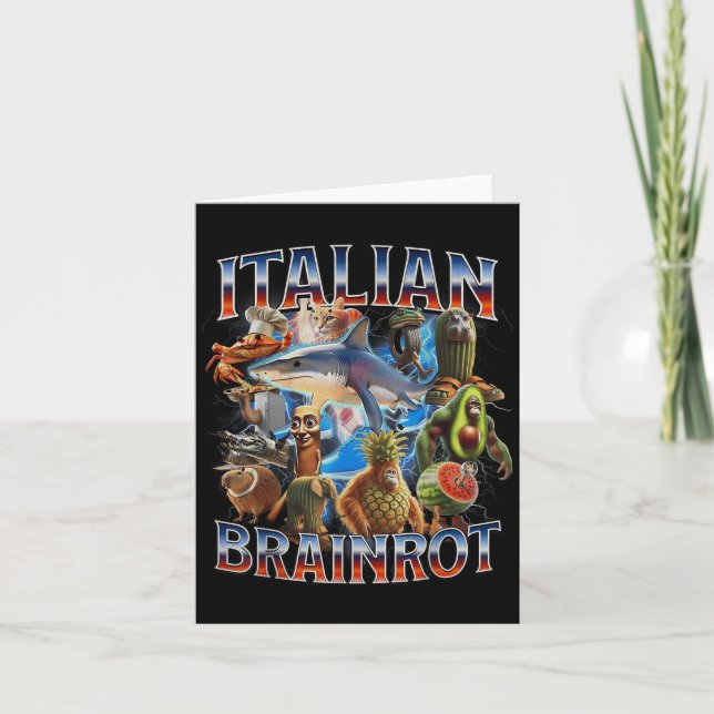 Carte Tralalero Tralala Funny Italien Brainrot Meme Boys (Devant)