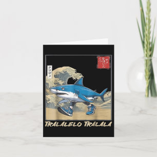 Carte Tralalero Tralala Japonais Funny Shark italien bar