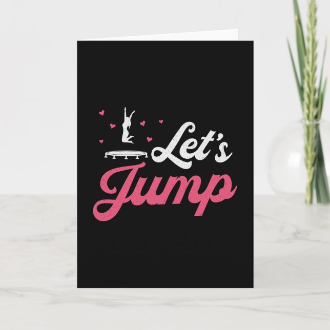 Carte Trampoline Jump Gymnaste Funny Trampolining (Devant)
