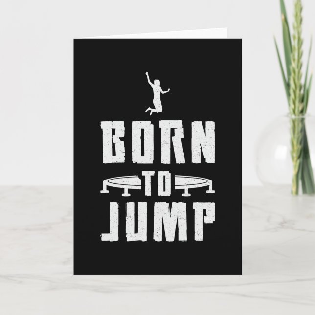 Carte Trampoline Née Pour Sauter Gymnaste Trampoline (Devant)