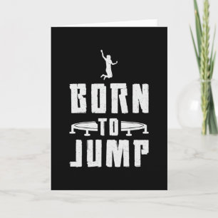 Carte Trampoline Née Pour Sauter Gymnaste Trampoline
