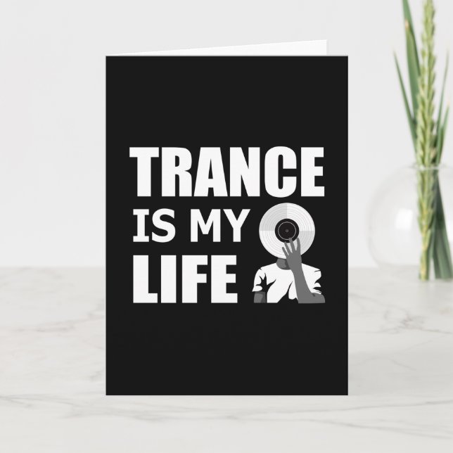 Carte Trance Techno Music Rave DJ House Dance Idée cadea (Devant)