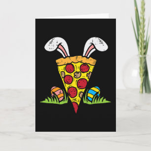 Carte Tranche de pizza de Pâques Oreilles de lapin Snack