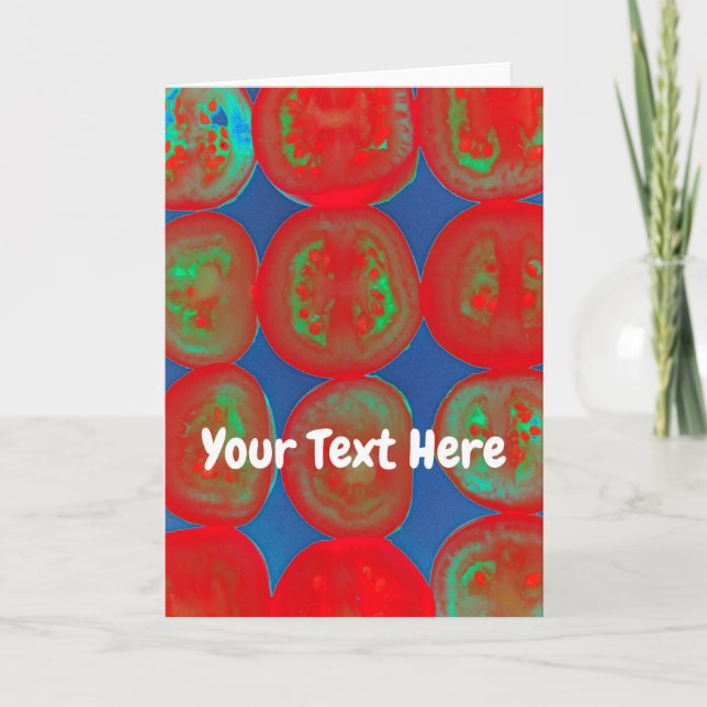 Carte Tranches de tomate personnalisables (Devant)