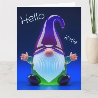 Carte Translucent Glass Gnome Figurine with Custom Name