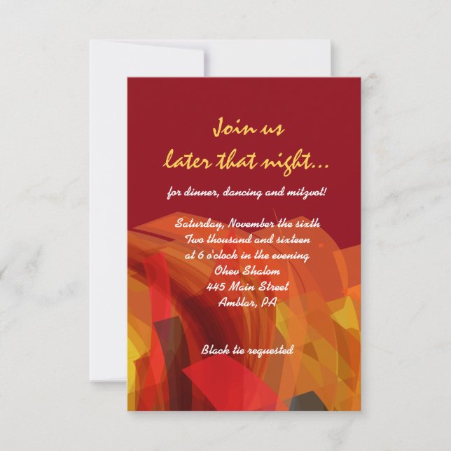 Carte Transparent Star Bat Bar Mitzvah Party (Devant)