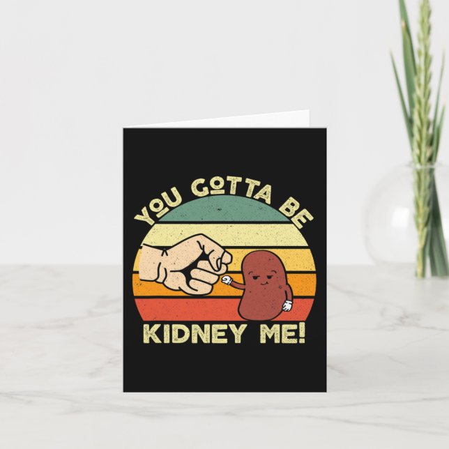 Carte Transplant la maladie Fun don d'organe du rein don (Devant)