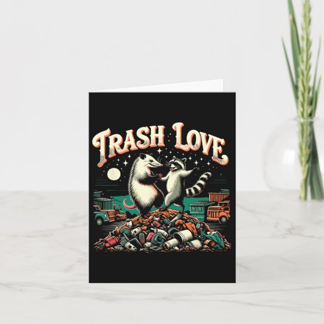 Carte Trash Love Raccoon Possum (Devant)
