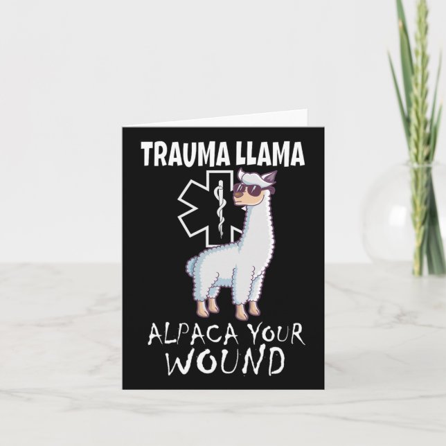 Carte Trauma Llama Emt Design Medic Ems Alpaca Your Woun (Devant)