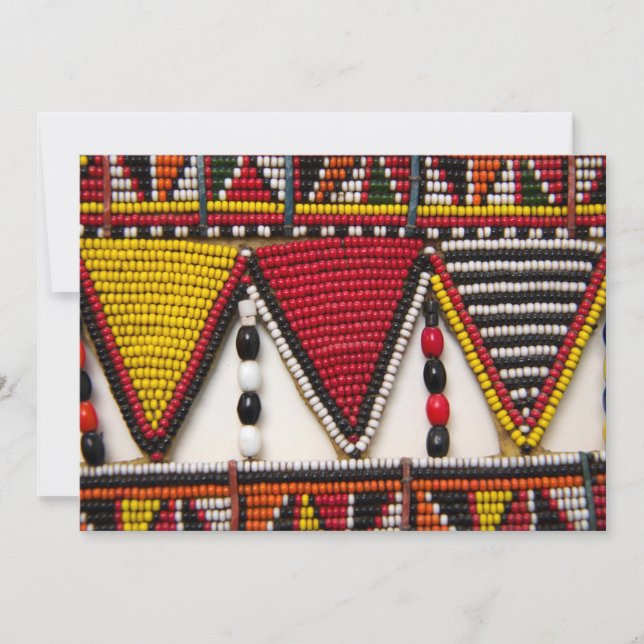 Carte Travail de perles tribal Maasai (Devant)
