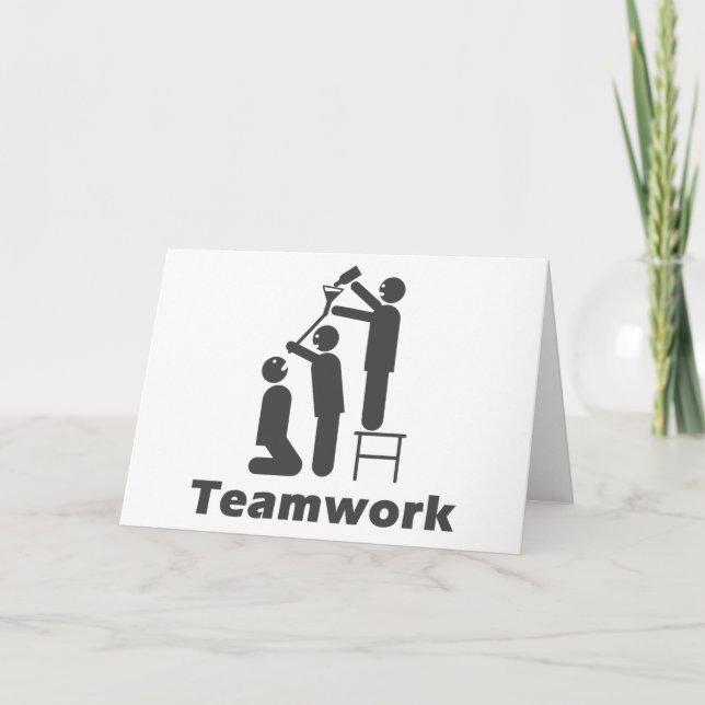 Carte Travail d'équipe - marchandises de motivation (Devant)