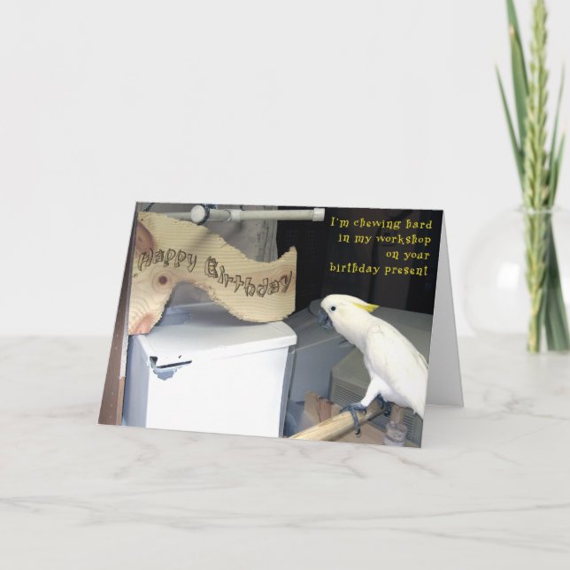 Carte Travail dur d'anniversaire (Devant)