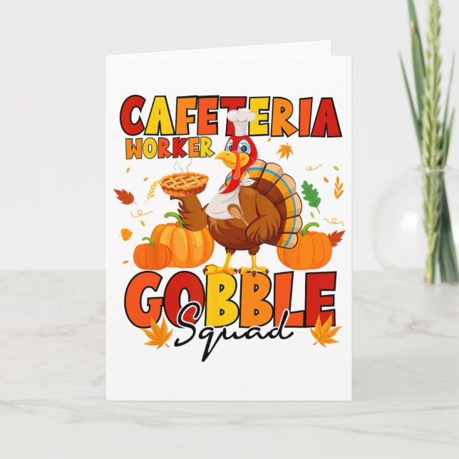 Carte Travailleur de cafétéria Gobble Squad Dinde Citrou (Devant)
