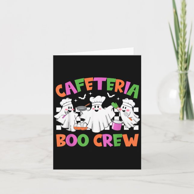 Carte Travailleur de cafétéria Retro Cafeteria Boo Crew (Devant)