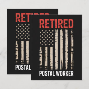 Carte Travailleur postal à la retraite Retraite