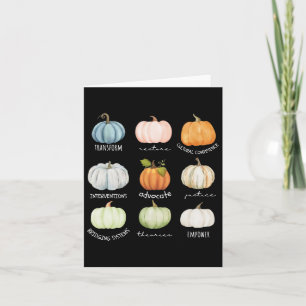 Carte Travailleur social Halloween automne citrouille Ac