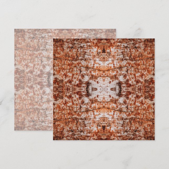 Carte Tree Log Cutaway Photo Mixed Media Repeat Pattern (Devant / Derrière)