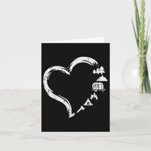 Carte Trees Rv Van Camping Tente Heart Cute Love Camping