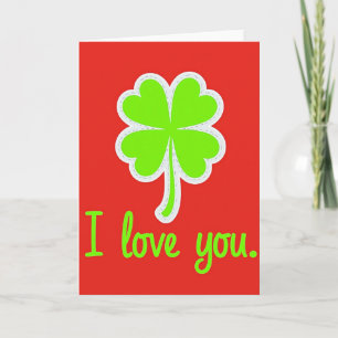 Carte trèfle à quatre feuilles Lucky Love