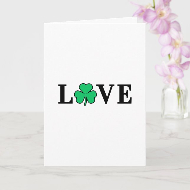Carte Trèfle Clover Irlande AMOUR Élégant Tout Usage (Orchidée)