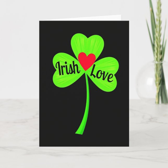Carte Trèfle d'Amour Irlandais (Devant)