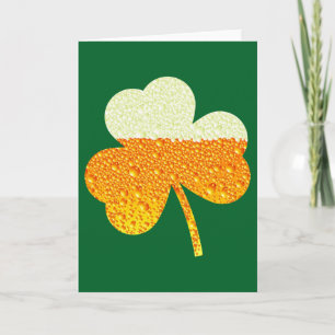 Carte trèfle de bière st patrick