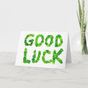 Carte Trèfle de bonne chance (blanc à l'intérieur)