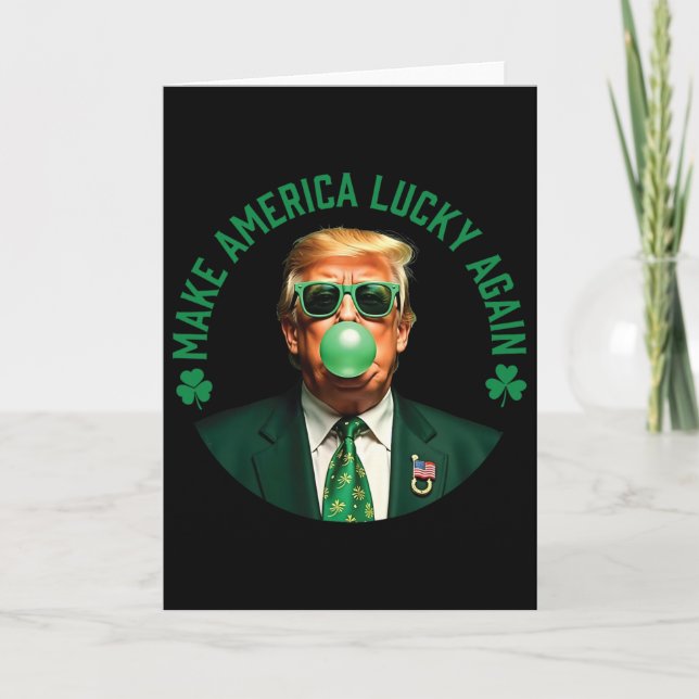 Carte Trèfle de la Saint-Patrick de Trump pour hommes fe (Devant)