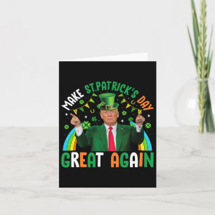 Carte Trèfle de Trump drôle fait la Saint-Patrick grande