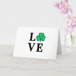 Carte Trèfle d'Irlande Minimal Tout Usage AMOUR