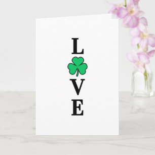 Carte Trèfle Shamrock Irlande AMOUR Élégant Polyvalent