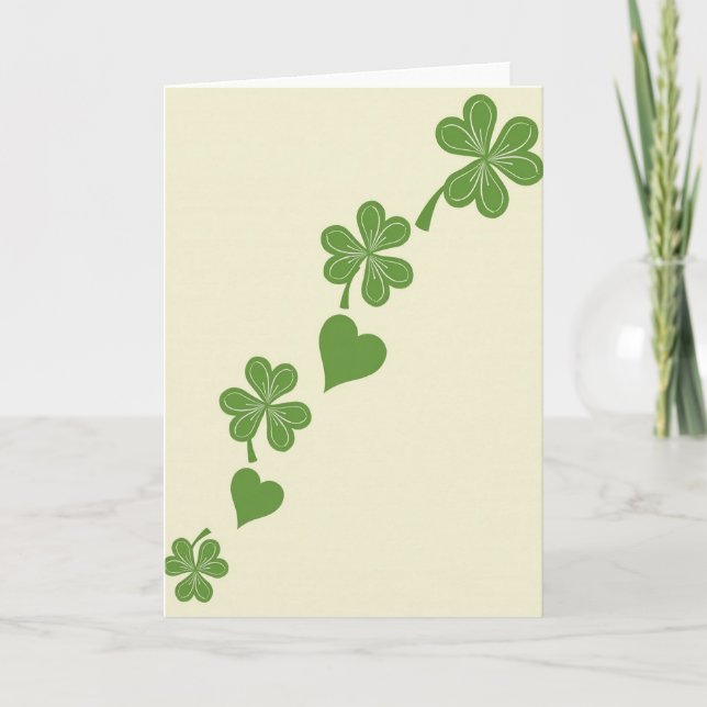 Carte trèfle vert Lucky Hearts (Devant)