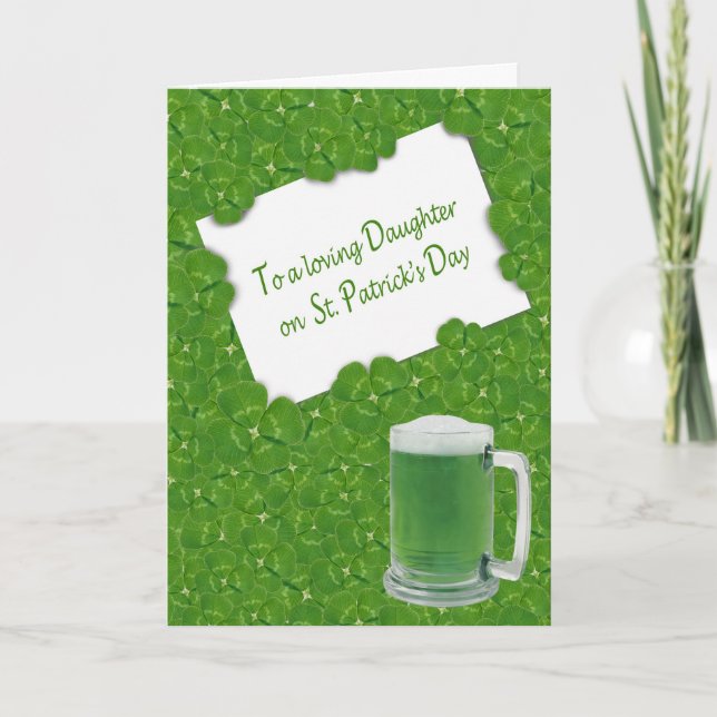 Carte Trèfles à quatre feuilles de la Saint-Patrick de l (Devant)