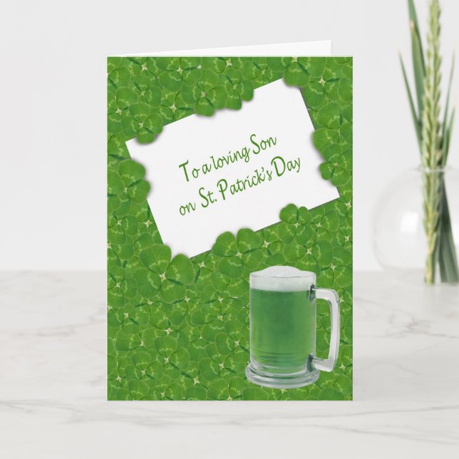Carte Trèfles à quatre feuilles de la Saint-Patrick pour (Devant)