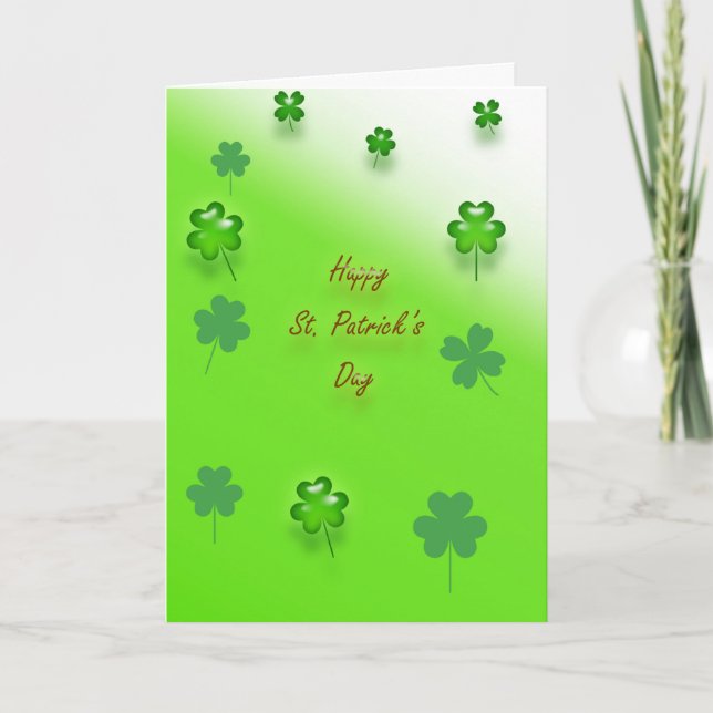 Carte Trèfles Brillants de la Saint-Patrick (Devant)