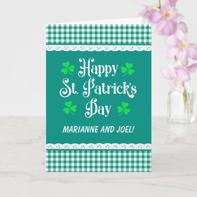 Carte Trèfles de nom personnalisé de la Saint-Patrick à  (Orchidée)