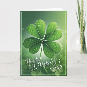 Carte Trèfles verts Joyeuse St Patrick (8) c