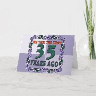 Carte trente-cinquième Cadeaux d'anniversaire de mariage